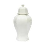 Sagebrook Home Ec, 6-Sided White Temple Jar 15``