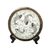 Sagebrook Home White/Silver Ceramic Koi Platew/ Stand