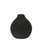 Sagebrook Home 12068-18 8" Ec, Gloss Black Spiked Ceramic Vase