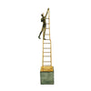 Sagebrook Home Gold Ladder Sculpture, Climbing Man