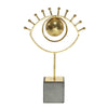 Sagebrook Home Ec, Gold Metal Eye Sculpture On Stand Kd