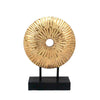 Sagebrook Home Ec, Gold Metal Disc Sculpture On Base 11.25``
