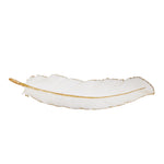 Sagebrook Home White/Gold Wall Feather 30.75``