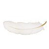Sagebrook Home White/Gold Wall Feather 23.5``