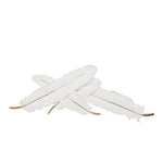 Sagebrook Home White/Gold Feathers Wall Decor