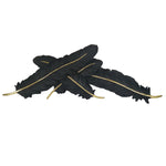 Sagebrook Home 12160-06 10.25" Black/Gold Feathers Wall Decor