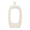 Sagebrook Home 13903-21 Ceramic, 18" Vase W/Cut-Out, Cream