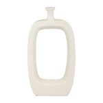 Sagebrook Home 13903-21 Ceramic, 18" Vase W/Cut-Out, Cream