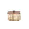 Sagebrook Home 12228-01 7.5" Ec, Bronze Metal Wood Top Box, Octagon