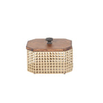 Sagebrook Home 12228-01 7.5" Ec, Bronze Metal Wood Top Box, Octagon
