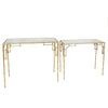 Sagebrook Home Set of 2 Gold Metal Console Tables, Mirror