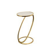 Sagebrook Home Set of 2 Gold Accent Tables, Mirror Top