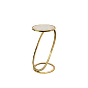 Sagebrook Home Set of 2 Gold Accent Tables, Mirror Top