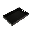 Sagebrook Home 12294 Black Wood/Glass Tray