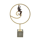 Sagebrook Home Metal Saxophone Musician On Stand, Kd