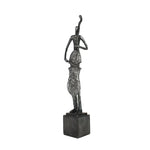 Sagebrook Home Polyresin Cello Musician On Base 19``, Silver