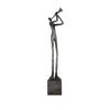 Sagebrook Home Polyresin Trumpet Musician On Base 18.5``, Silver