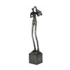 Sagebrook Home Polyresin Sax Musician On Base 17``, Silver