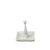 Sagebrook Home White/Gold Cat Square Ring Holder