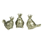 Sagebrook Home Set of 3 Gold Birds W/ Crowns
