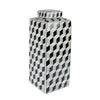 Sagebrook Home Black/White Square Ceramic Jar16``