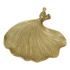 Sagebrook Home 12595-02 Gold Resin Ginkgo Leaf Plate