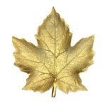 Sagebrook Home Decorative Resin Maple Leaf Plate, Gold