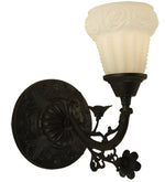 Meyda Lighting 126018 7" Wide White Puffy Rose Wall Sconce