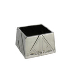 Sagebrook Home Silver Square Ceramic Vase 4.75``