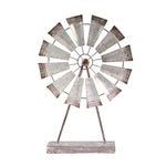 Sagebrook Home 12642-01 19.5" Ec, Wide Metal Windmill On Stand