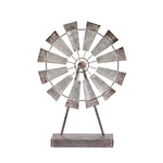Sagebrook Home Ec, Wide Metal Windmill On Stand 15.75``