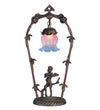 Meyda Lighting 12655 19"High Pink and Blue Cherub with Violin Accent Lamp