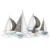 Sagebrook Home 12660-01 24" Blue/Green Metal Sailboats Wall Decor Wb