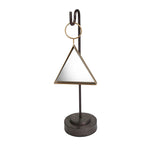 Sagebrook Home Hanging Metal Triangle Mirroron Stand
