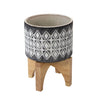 Sagebrook Home Ceramic 5.5`` Planter On Stand, Gray