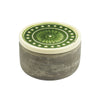 Sagebrook Home Round Cement Box, Green Glazed Lid 5``