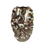 Sagebrook Home Abstract Gold Ceramic Vase 15.25``