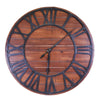 Sagebrook Home Dark Wood/Metal Wall Clock, Wb