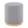 Sagebrook Home Gray/Gold Velveteen Stool