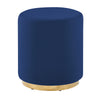 Sagebrook Home Navy/Gold Velveteen Stool