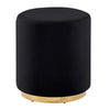Sagebrook Home Black/Gold Velveteen Stool