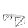 Sagebrook Home 12802-01 47" Silver Metal/Glass Cocktail table, Kd