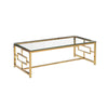 Sagebrook Home Gold Metal/Glass Cocktail Table, Kd