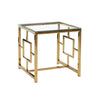 Sagebrook Home 12804-02 22" Gold Metal/Glass Accent Table, Kd