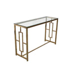 Sagebrook Home Gold Metal/Glass Console Table, Kd