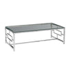 Sagebrook Home Silver Metal/Glass Cocktail Table, Kd