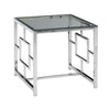 Sagebrook Home Silver Metal/Glass Accent Table, Kd
