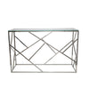 Sagebrook Home Modern Silver/Glass Console Table, Kd