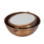 Sagebrook Home 12837 6" Copper Half Moon Mirror, Adjustable