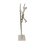 Sagebrook Home 12859-02 7" Silver Ladder Sculpture, Person Climbing